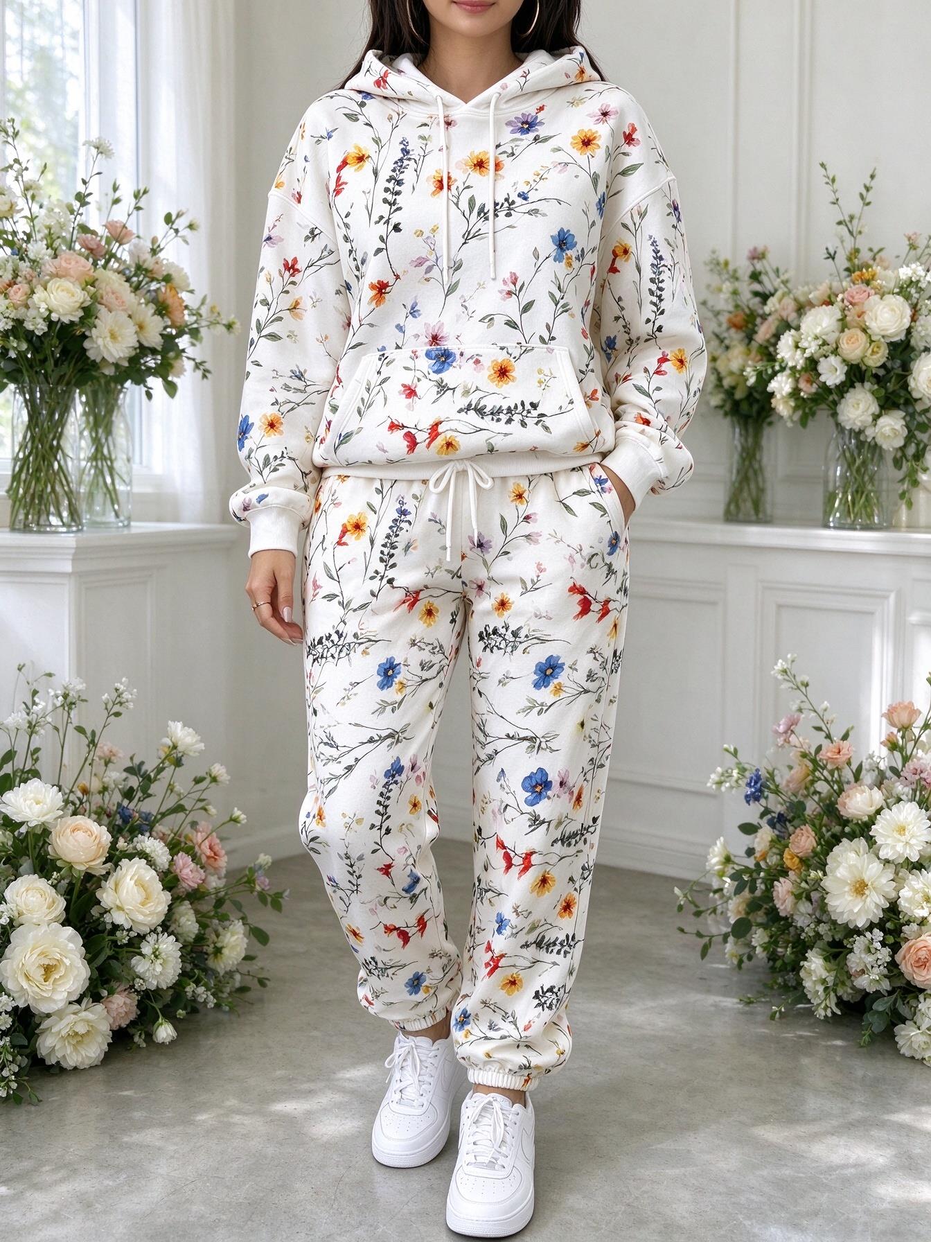 Joggers Pants - Tuta sportiva da donna con cappuccio