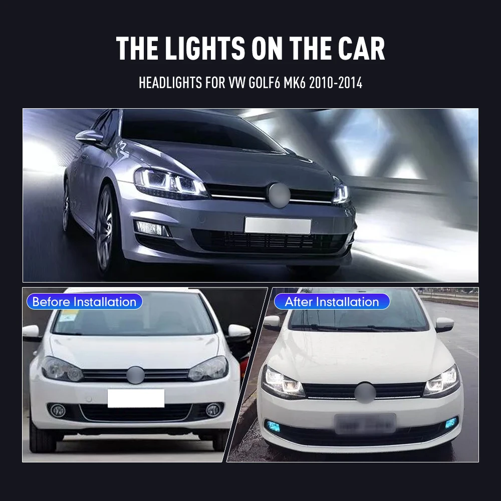Running Headlamp - 2 pezzi Car Styling Lampada frontale