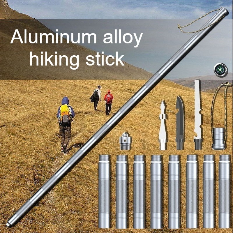 Trekking Pole Carbon - Bastone da Trekking Multifunzionale Antiscivolo per